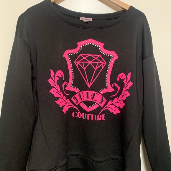 Juicy Couture Pink & Black Embellished Sweatshirt - Picture 5 of 8